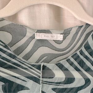 Sheer Mesh Long Sleeve Shirt